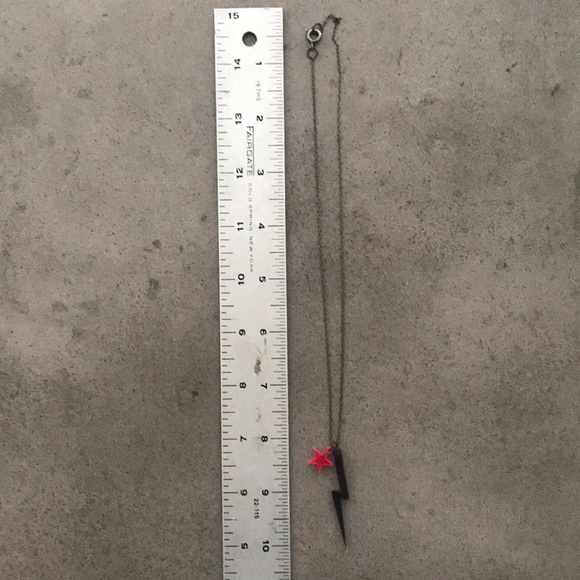 Pink star and black lightning bolt necklace - Picture 3 of 3